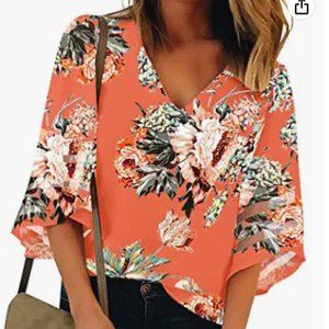 Womens Crewneck Pullovers Color Block Long Sleeve Side Split Tunic Tops